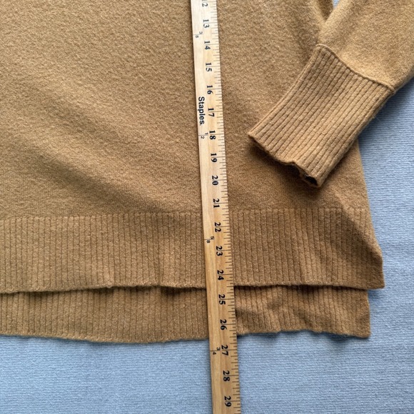 J Crew Womens Colorblock Turtleneck Sweater Merino Blend Sz XL Oversized Preppy - Picture 10 of 10